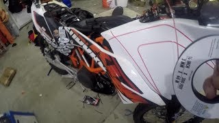 KTM690 ADV - How To use Knife-less Vinyl Filament Tape