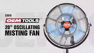 OEMTOOLS 23978 20" Oscillating Misting Fan