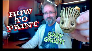 Groot Tutorial - How To Custom Paint a Life Size Resin Groot Head