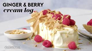 Ginger berry cream log