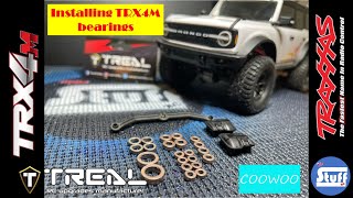 TRX4M bearings kit install + Brass Dif Covers & steering link upgrades