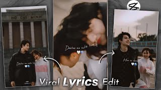 Couples Lyrics Video Editing In Capcut | Viral Reels Lyrics video Editing Capcut