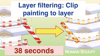 Layer filtering - how to limit painting to current layer | 38 seconds | Nomad Sculpt