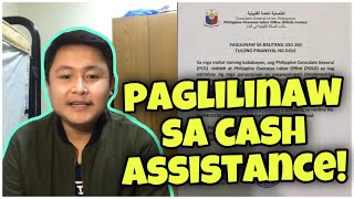 PAGLILINAW SA BALITANG TULONG PINANSYAL NG DOLE PARA SA MGA OFW NA NAAPEKTUHAN ANG TRABAHO