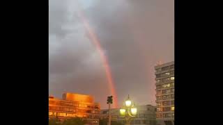 Double rainbow and sunset in London last night before Queen’s funeral | Rest in peace Her Majesty