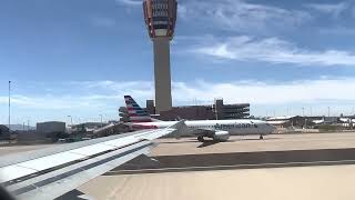 American Airlines Airbus A320 Taxi and Takeoff Phoenix Sky Harbor International Airport