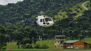 X-Plane 12: H125/AS350, Landing at Praslin Island Airport