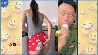 فيديوهات مضحكه جدا 🤣 تحدي الضحك مواقف طريفة ومضحكة تموت من الضحك  حلـــ 389 🔥ــقـــــة 🤣