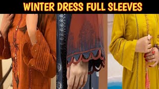 winter dress full sleeves designing ideas 2023