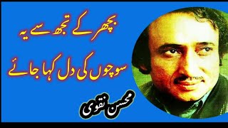 Bichar k tujh se ye socho keh dil kaha jaye. Mohsin Naqvi Ghazal | Mohsin Naqvi Shayari | Moshira