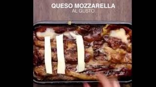 Lasaña de plátano frito y carne molida