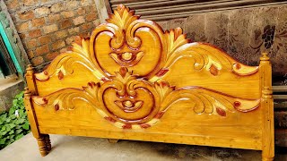 Wooden simple bed design | Ajanta palang design | Bina box bed design simple