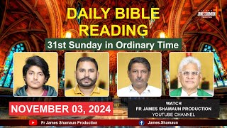 Daily Bible Reading for Sunday November 3, 2024 HD | Urdu | Hindi | Fr James Shamaun Production