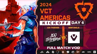 100T vs SEN - 2024 VCT Americas Kickoff - Group Stage Day 4