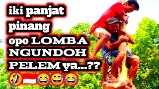 lomba panjat pinang 2021 - lomba panjat Pinang lucu bikin ngakak