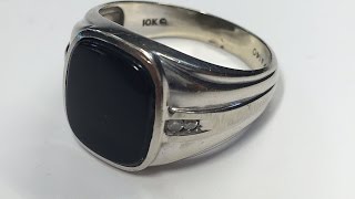 Mens White Gold Ring