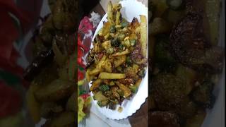 Mix bhunjiya recipe #shorts #bhunjiya #food #recipe #youtubeshorts #potatorecipe #ladyfinger