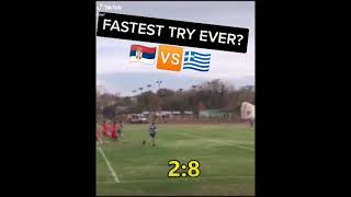 The Fastest International Try Ever