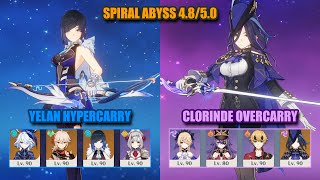 Yelan HyperCarry & Clorinde OverCarry | Spiral Abyss 4.8/5.0 | Genshin Impact