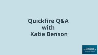 Quick-fire Q&A with Katie Benson