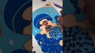 Jelly mermaid posca speed paint 💙🐠🧜🏾‍♀️🎨✨