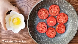 just add egg to tomato!!Quick breakfast in 5 minutes!simple and delicious recipes!2024