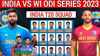 India Tour of West Indies 2023 - T20 Series | Team India Final Squad IND Vs WI 2023