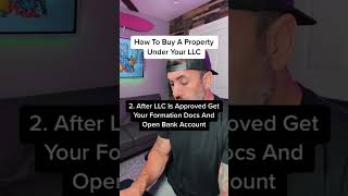 How To Buy A Home Under Your LLC #realestateinvesting