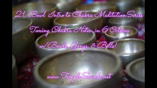 21 BOWL INTRO CHAKRA MEDITATION IN 6 OCTAVES! ~10 MIN/ENJOY ANCIENT SOUNDS!  WWW.TEMPLESOUNDS.NET