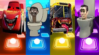 Chase VS McQueen Eater VS Sonic real VS Skibidi Toilet  Tiles hop EDM Rush