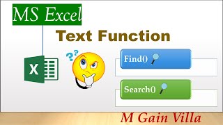 MS Excel - Find and search