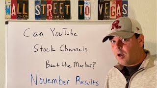 YouTube Stock channels VS the Market November 2020