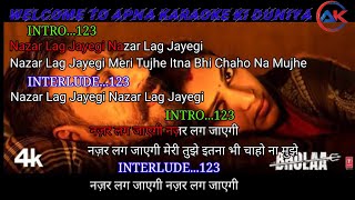 Nazar Lag Jayegi Karaoke | Lyrics [ Eng & हिंदी ] Javed Ali | Ajay Devgan, Tabu | Bholaa in 3D