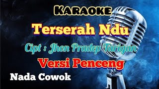 TERSERAH NDU | KARAOKE LAGU KARO | VERSI PENCENG | NADA COWOK