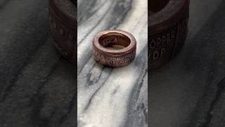 Ring made from a morgan dollar copper round #copper #copperring #coinring #handmade #handmadejewelry