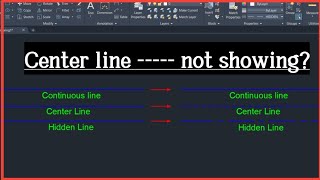 how to solve center line draw problem.Center line------- not showing problem solve.