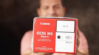 Canon M6 Mark II  فتح صندوق وضبط اولي للكامره