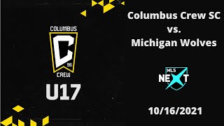 U17 Crew SC Academy vs Michigan Wolves | FULL GAME (MLS Next) - 10/16/21