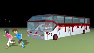 Yuta Dan Mio Lihat Bus Hantu Saat Sedang Berkemah || Sakura School