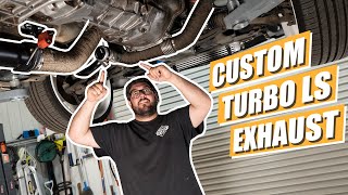 BUILDING A LS1 TURBO VY UTE!! - Part 10 - BUILDING A CUSTOM MADE MASSIVE 3.5" EXHAUST!!!