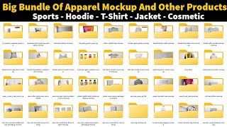 Big Bundle Of Apparel Mockup And Other Products Download In PSD Files |Sheri Sk|