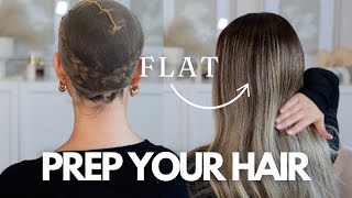 HOW TO PREP YOUR HAIR FOR A WIG INSTALL (FLATTEN HAIR, NO BUMPS)