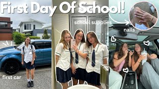 First Day Of School! *getting our first car, nails, first day, school supplies