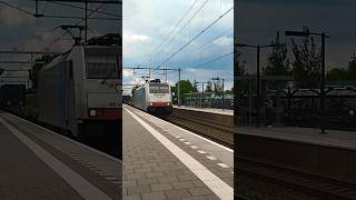 Speciaal: Rail Pool Br 186 494-1 met containertrein door station Elst richting de Betuweroute!