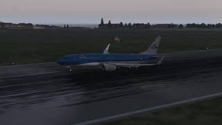 Boeing 737 Ankara Airport Landing - Variable winds