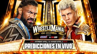 MIS PREDICCIONES DE WWE WRESTLEMANIA 39 - EN VIVO | Sebastian Cage