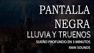 Te cura mientras duermes con Ruido de Lluvia Pantalla Negra para Dormir Profundamente y Relajarse