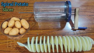 How To Make Spring Potato Slicer |Spiral Potato | Diy Spring Patato Machine |Technical Ankur