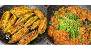 Masaledaar bharwa karele keema recipe. Bittergourd keema recipe.