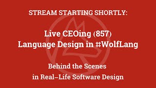 Live CEOing Ep 857: Language Design in Wolfram Language [Tabular]